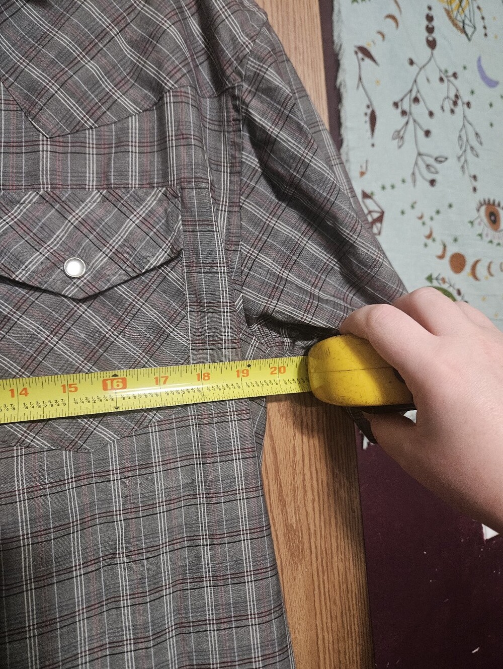 Mens falcon bay pearl snap short sleeve button down - Picture 3 of 5